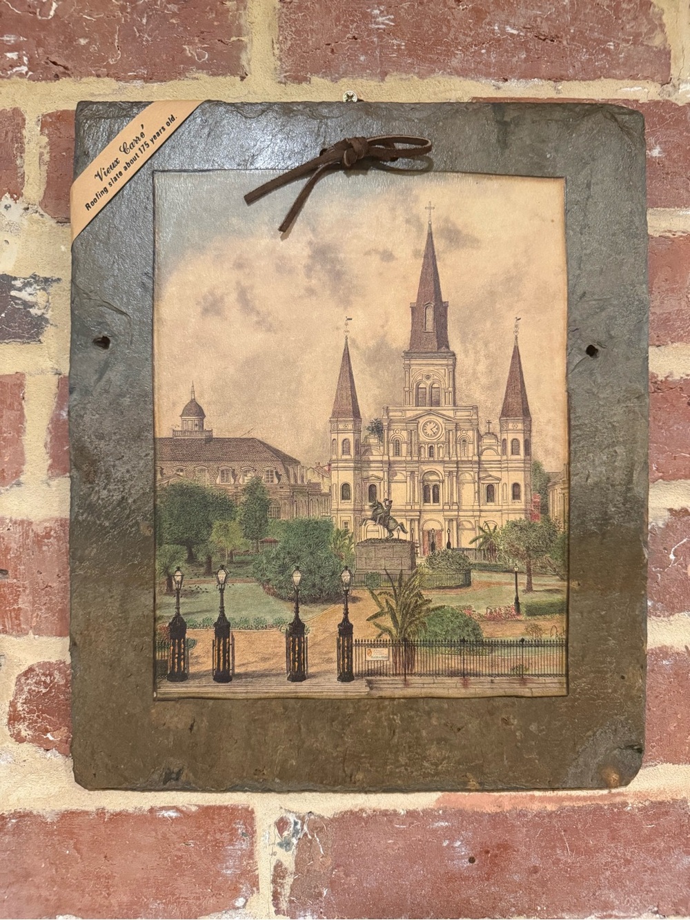 Vintage-Style New Orleans St. Vincent Cathedral  Slate Wall Art